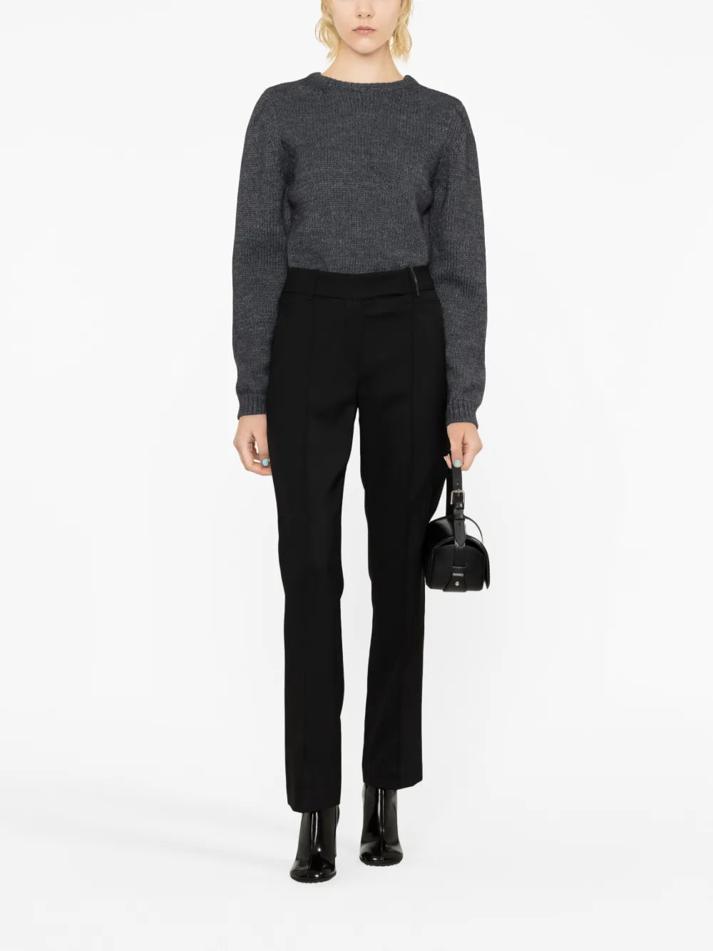 Monili-Embellished Bootcut Trousers