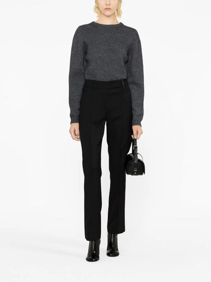 Monili-Embellished Bootcut Trousers