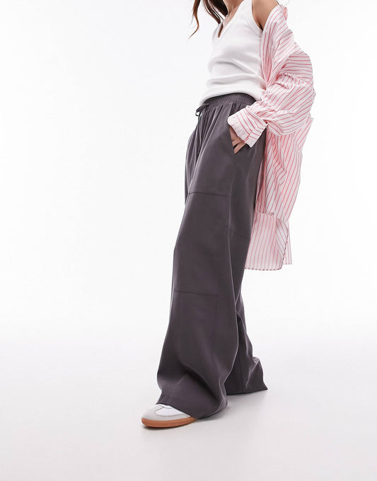 Pull On Wide Leg Trouser