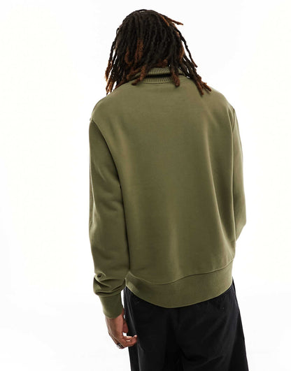 Quarter Zip With Knitted Detail