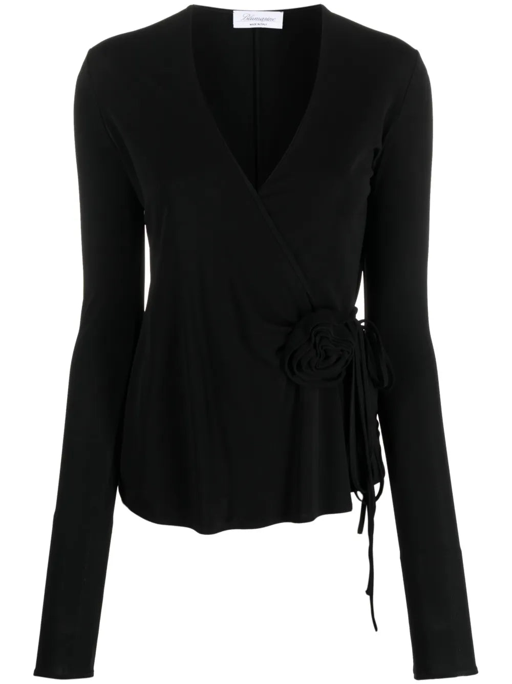 Long-Sleeved Wrap Shirt