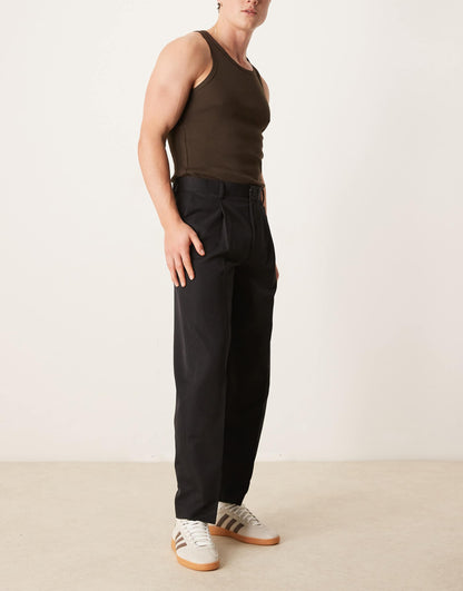 Smart Oversized Tapered Fit Trousers