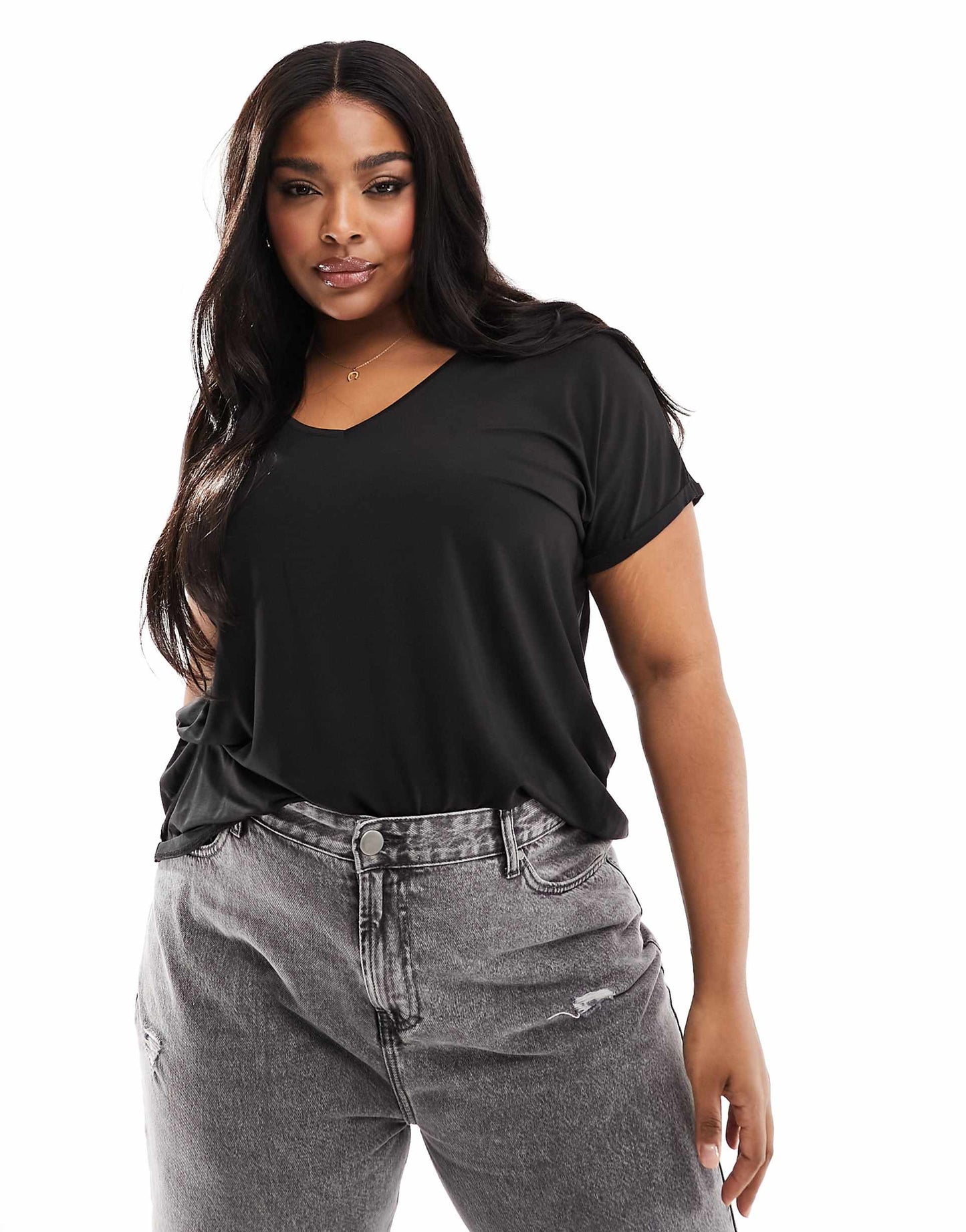 Curve V-Neck T-Shirt