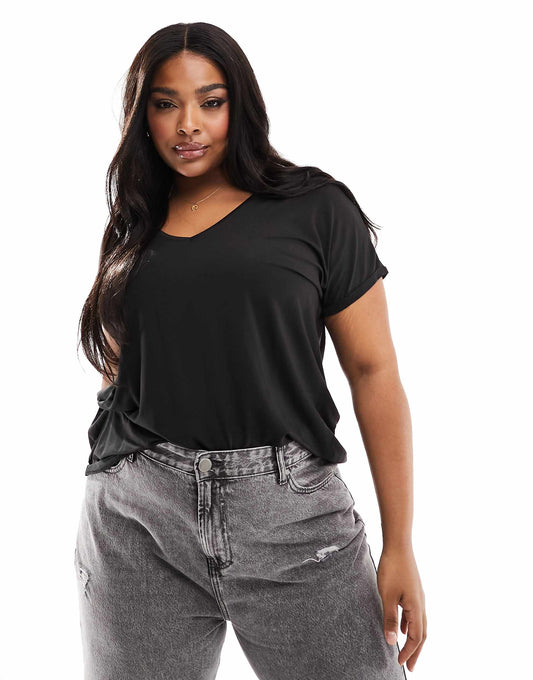 Curve V-Neck T-Shirt