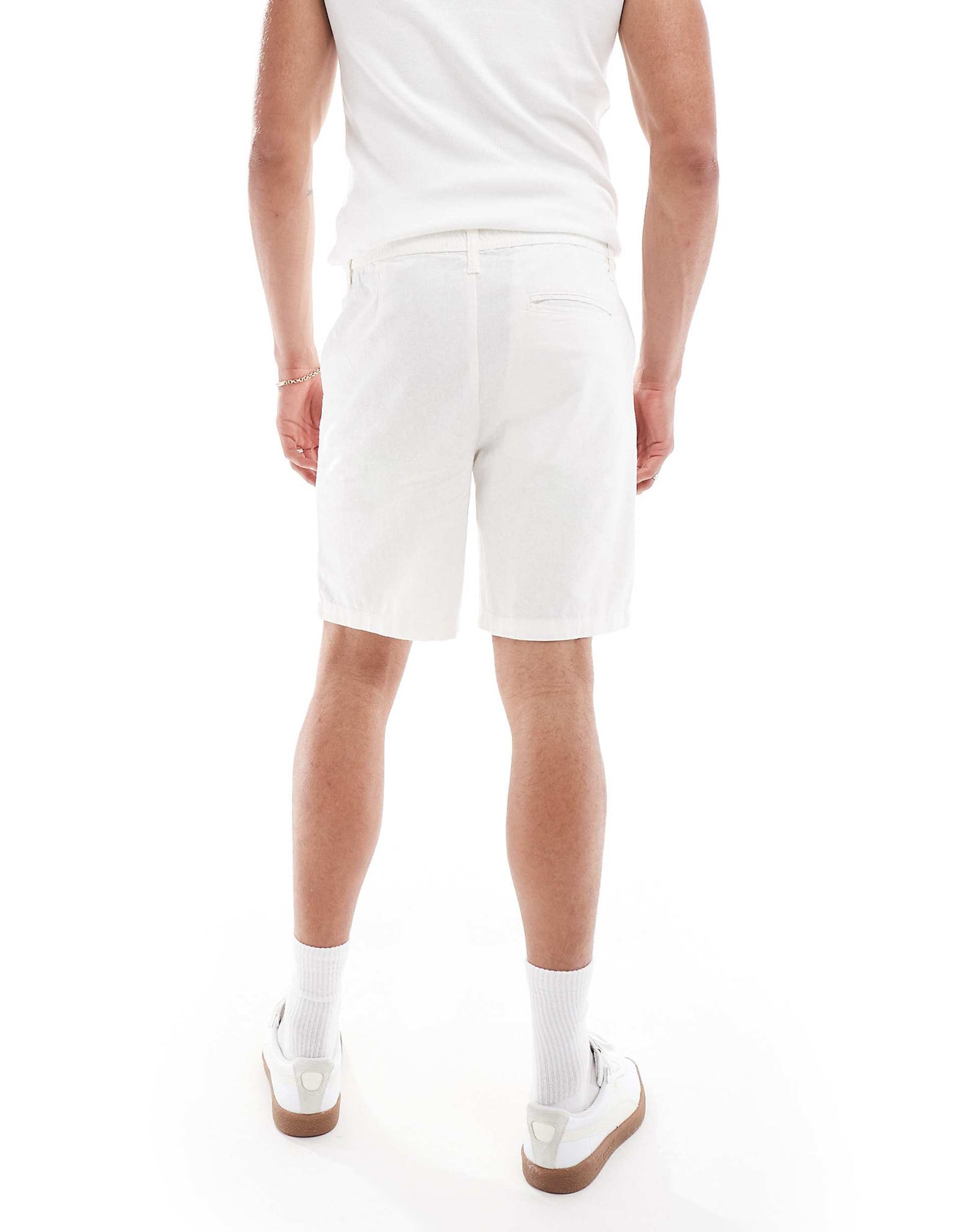Pleated Linen Shorts