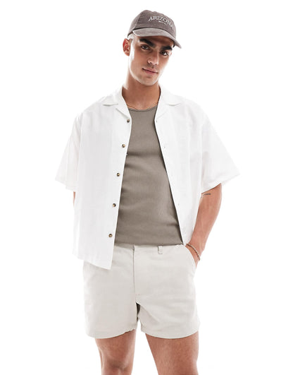 Slim Linen Shorts
