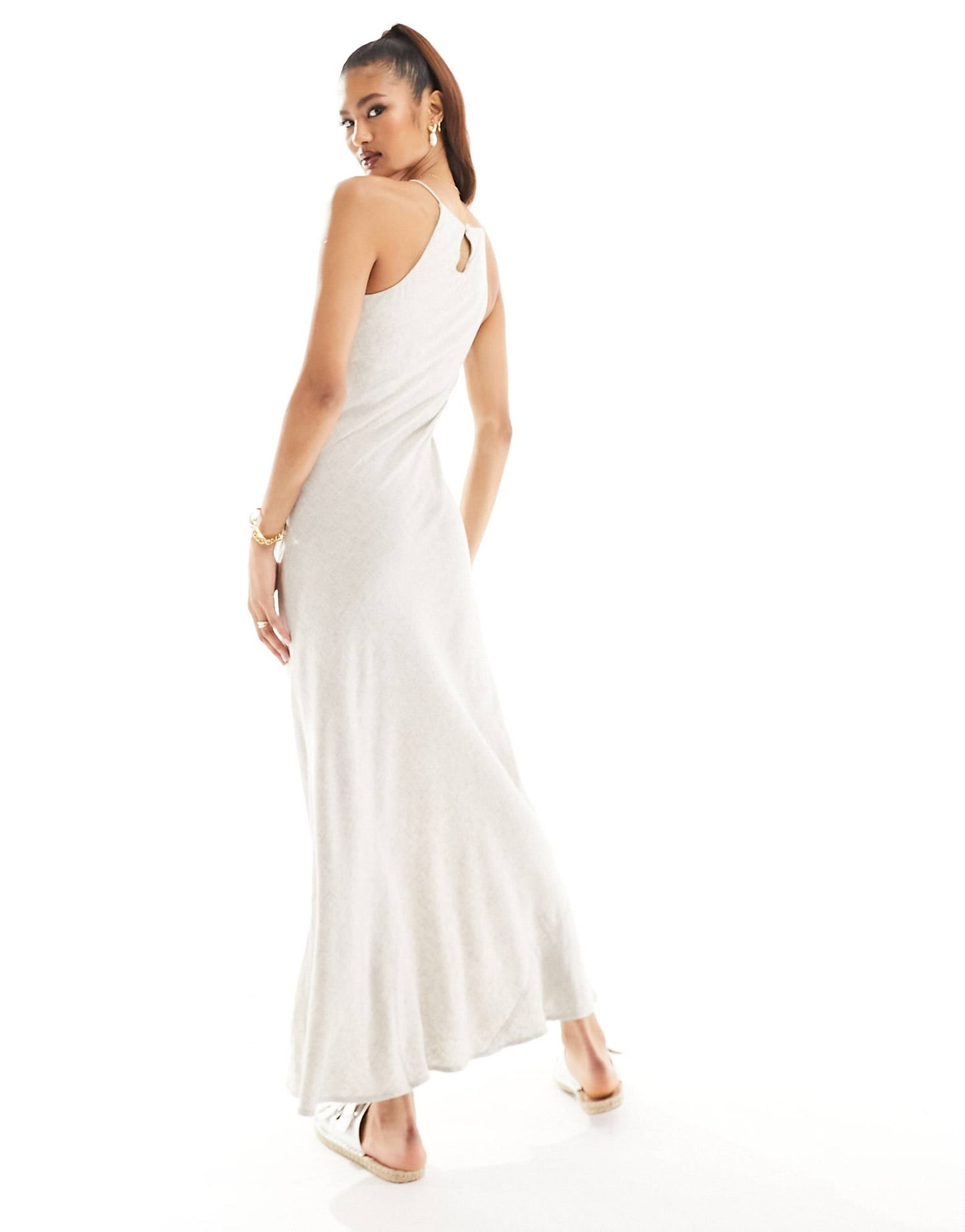 Linen Racer Maxi Sundress