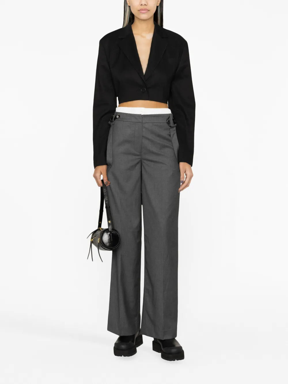 Straight-Leg Suspender Trousers