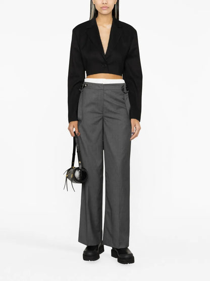 Straight-Leg Suspender Trousers