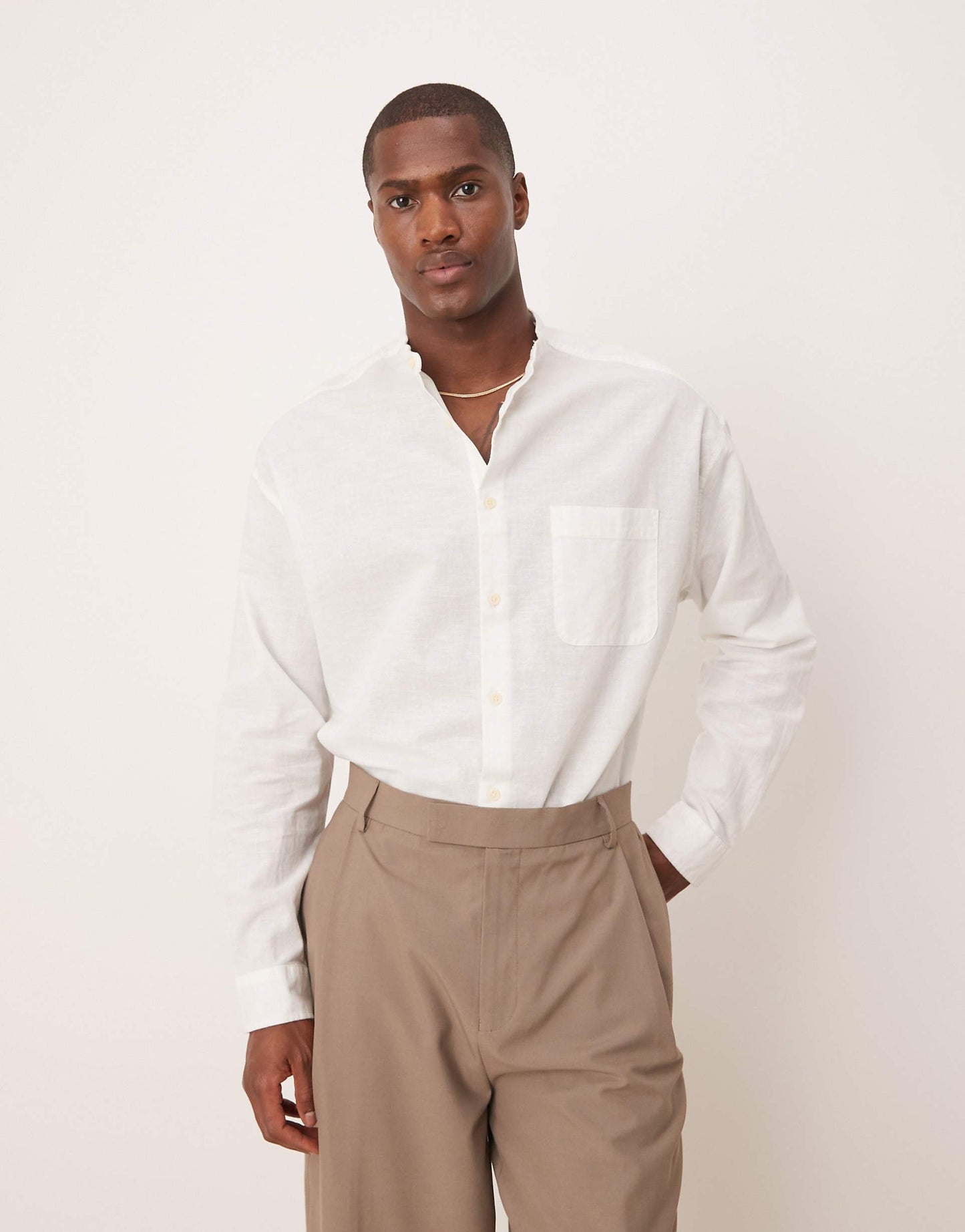 90S Oversized Linen Shirt