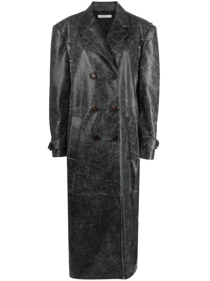 Studded Leather Coat
