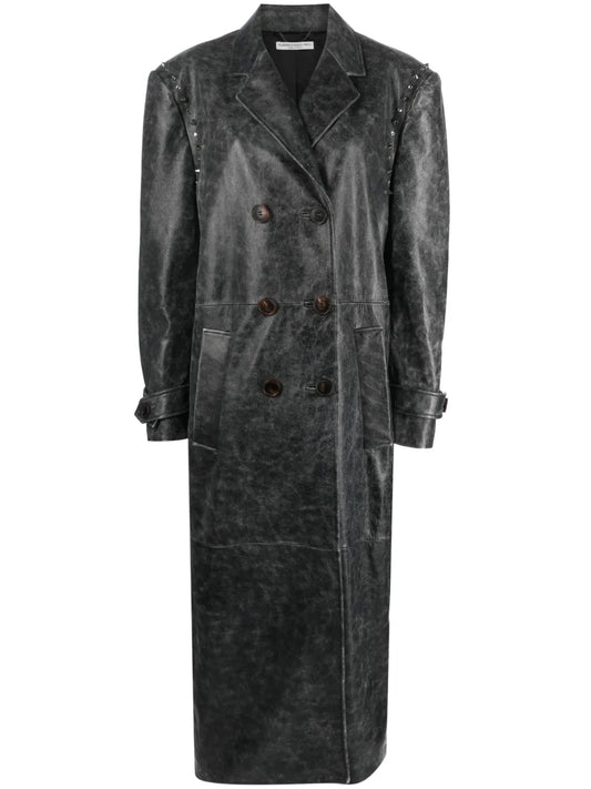 Studded Leather Coat