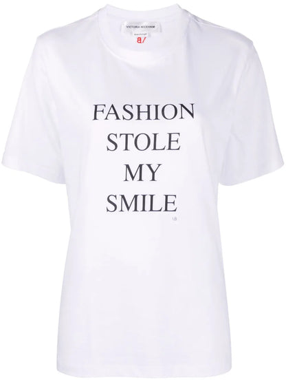 Slogan-Print Organic Cotton T-Shirt