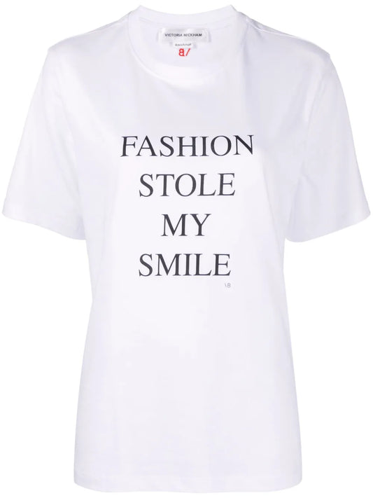 Slogan-Print Organic Cotton T-Shirt
