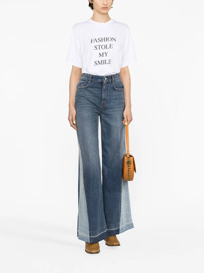 Slogan-Print Organic Cotton T-Shirt