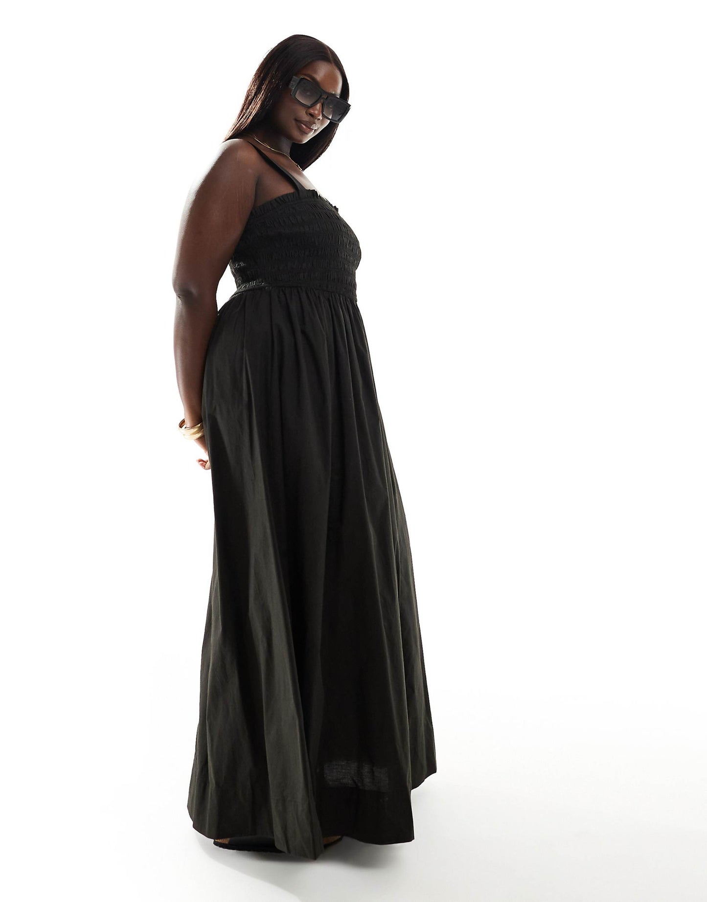 Curve Shirred Bust Maxi Beach Dress