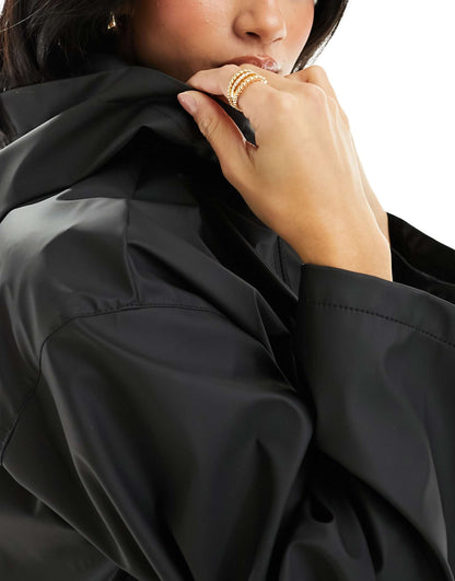 Petite Cropped Rain Jacket With Hood