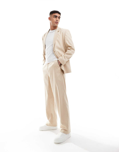 Wide Leg Suit Trouser