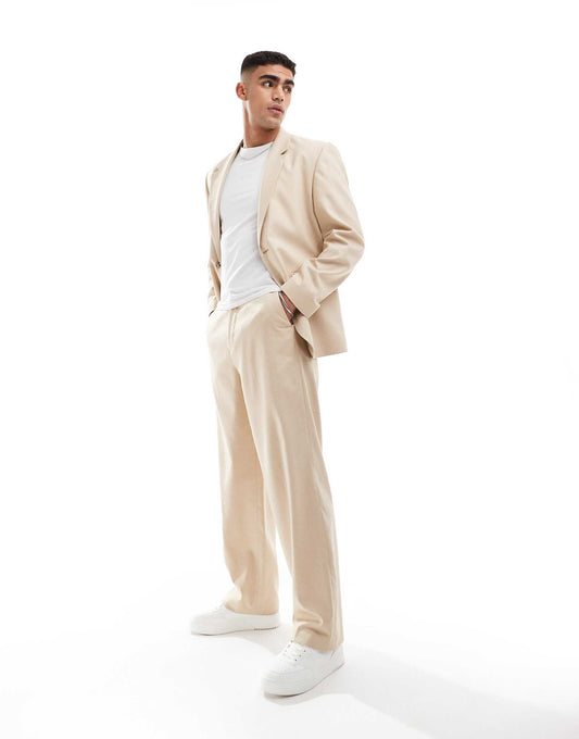 Wide Leg Suit Trouser