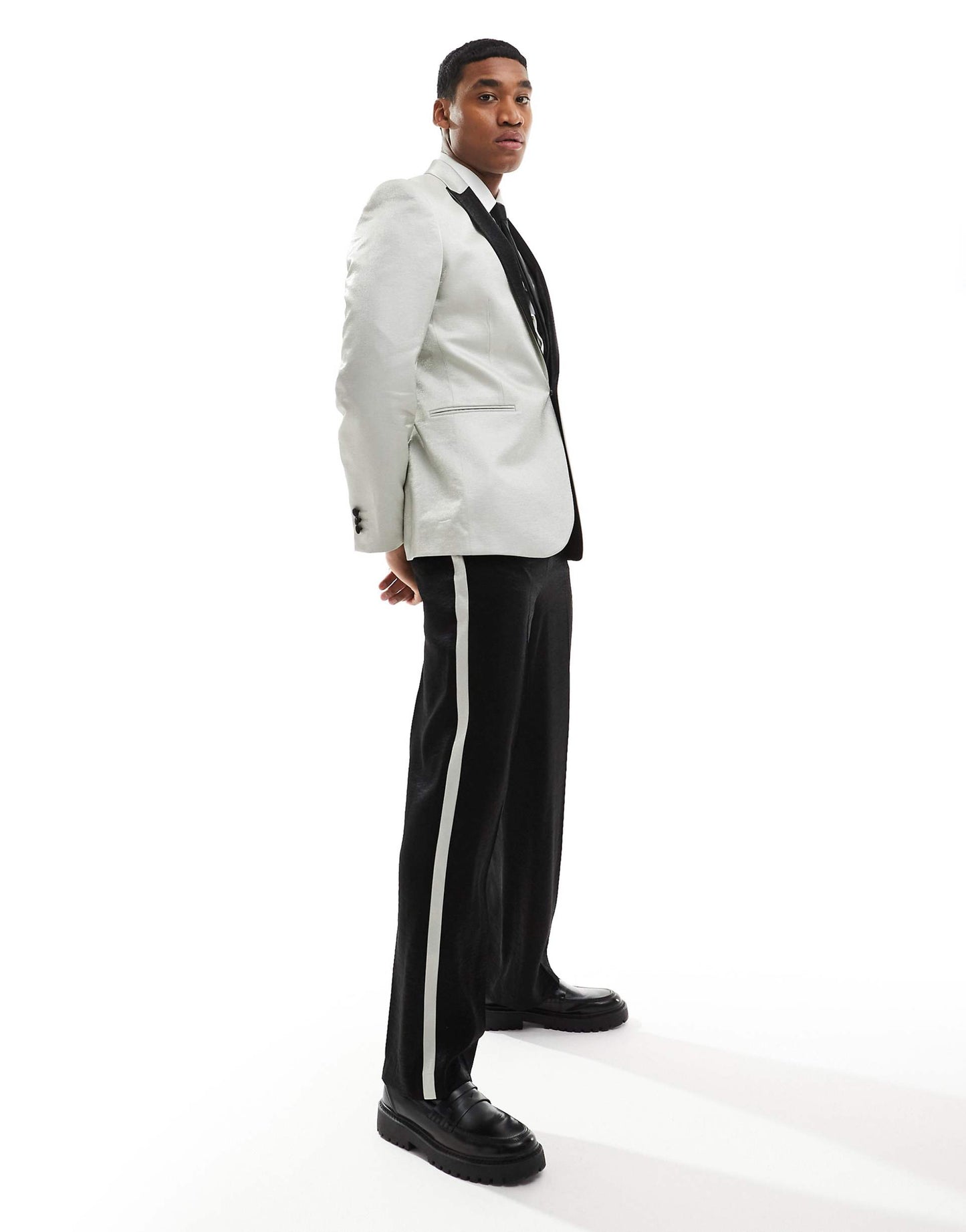 Wide Tuxedo Suit Trouser