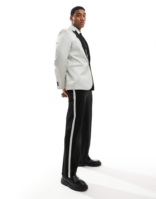 Wide Tuxedo Suit Trouser