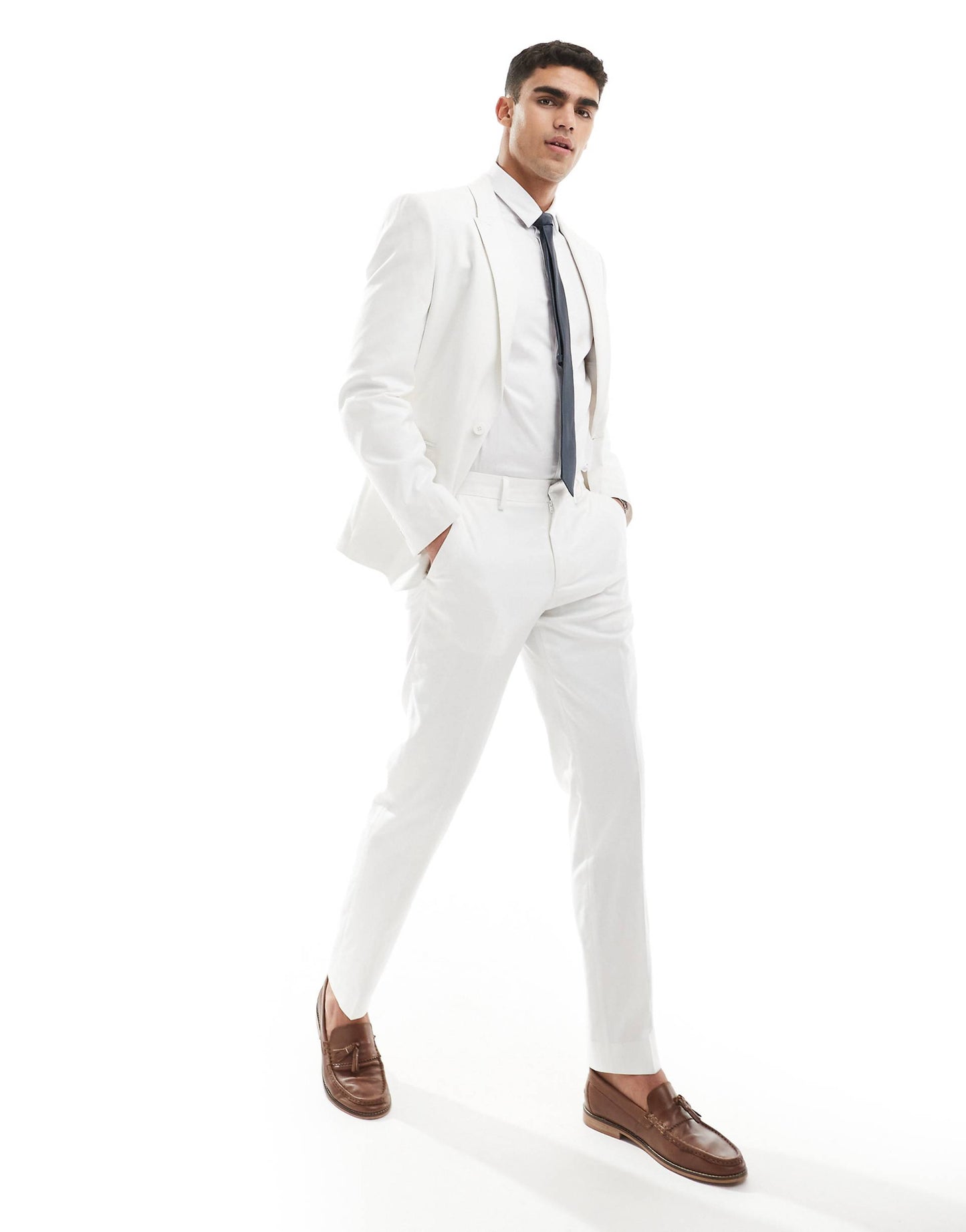 Slim Linen Look Suit Jacket