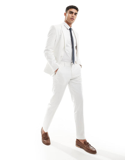 Slim Linen Look Suit Jacket