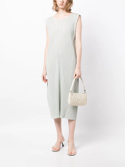 Cotton Alley Plissé Midi Dress