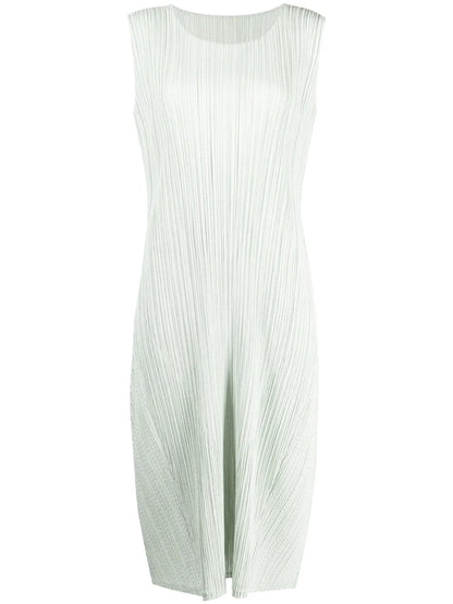 Cotton Alley Plissé Midi Dress