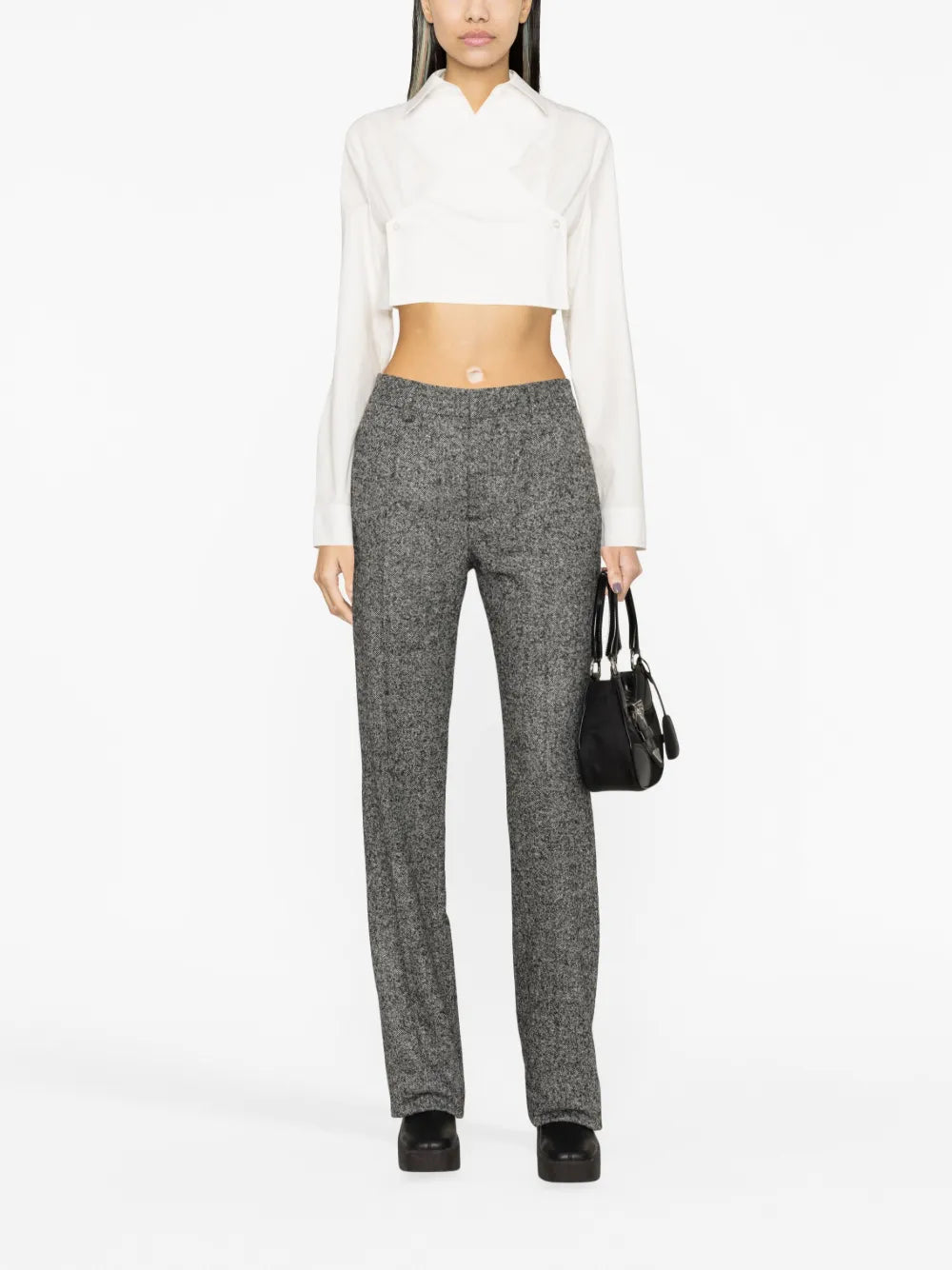 High-Waisted Tailored Trousers