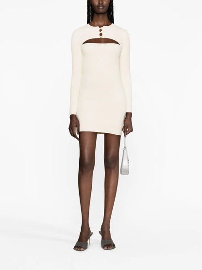Cut-Out Knitted Minidress