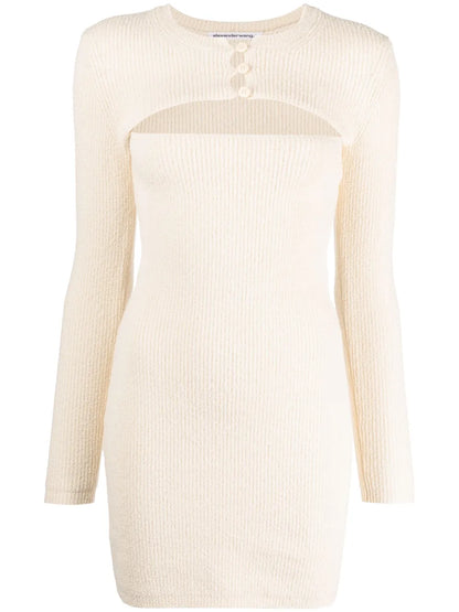 Cut-Out Knitted Minidress
