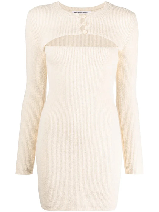 Cut-Out Knitted Minidress