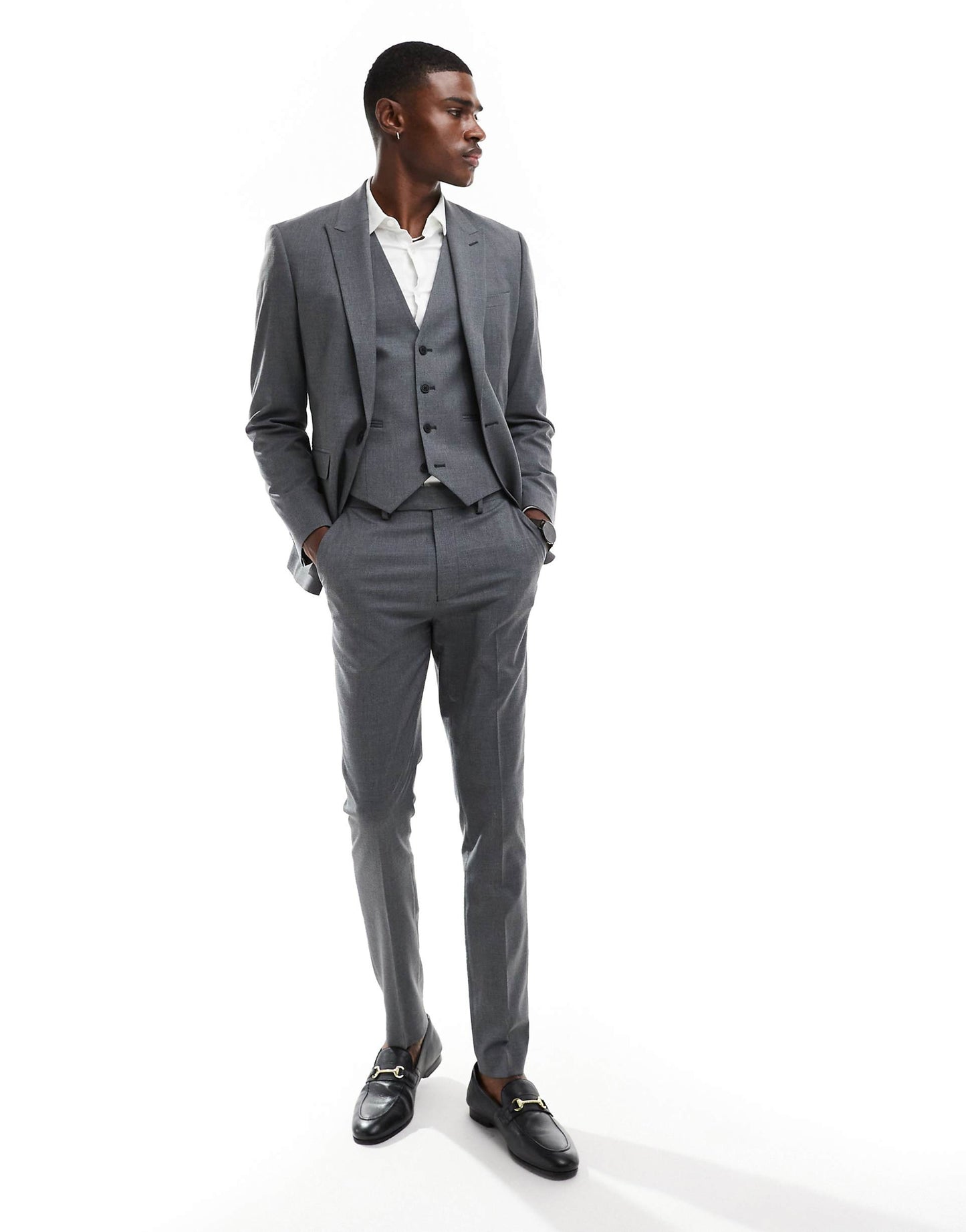 Skinny Fit  Suit Jacket With Wool