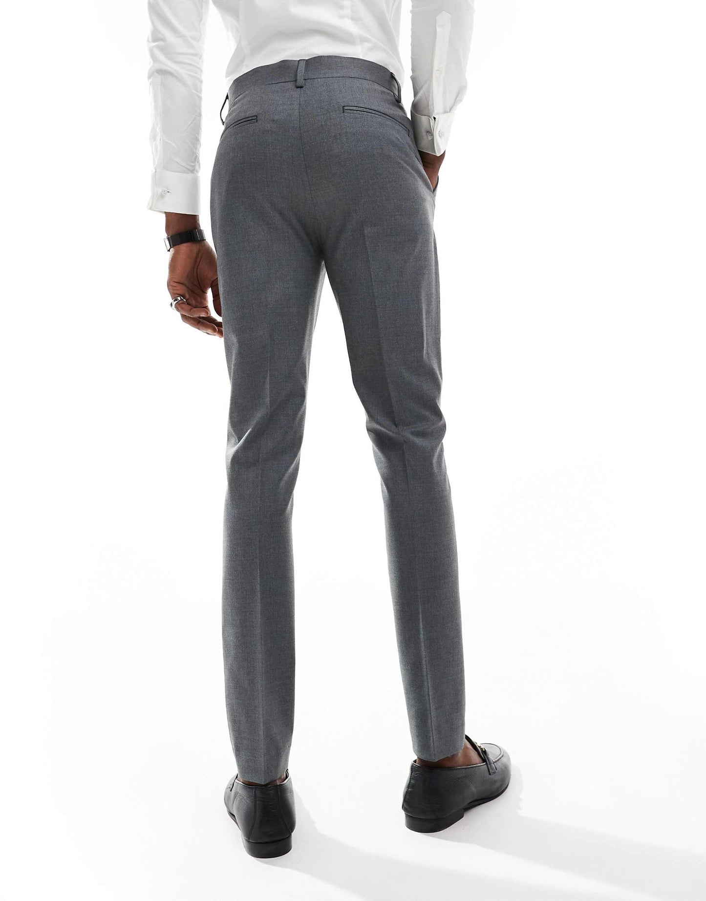 Skinny Fit  Suit Trousers With Wool