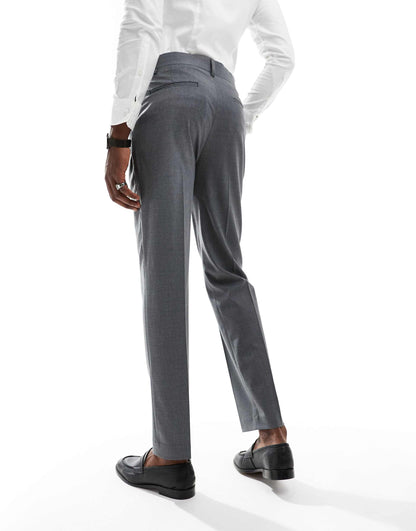 Slim Fit Suit Trousers With Wool