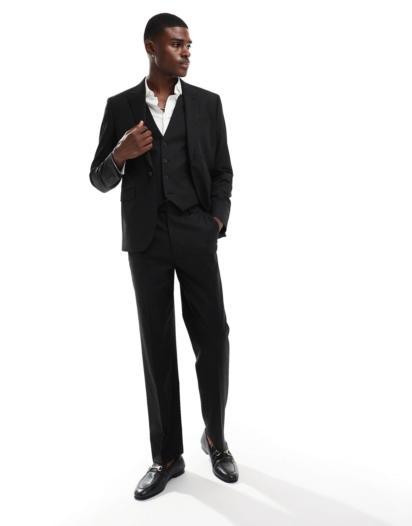 Regular Fit Suit Jacket With Wool