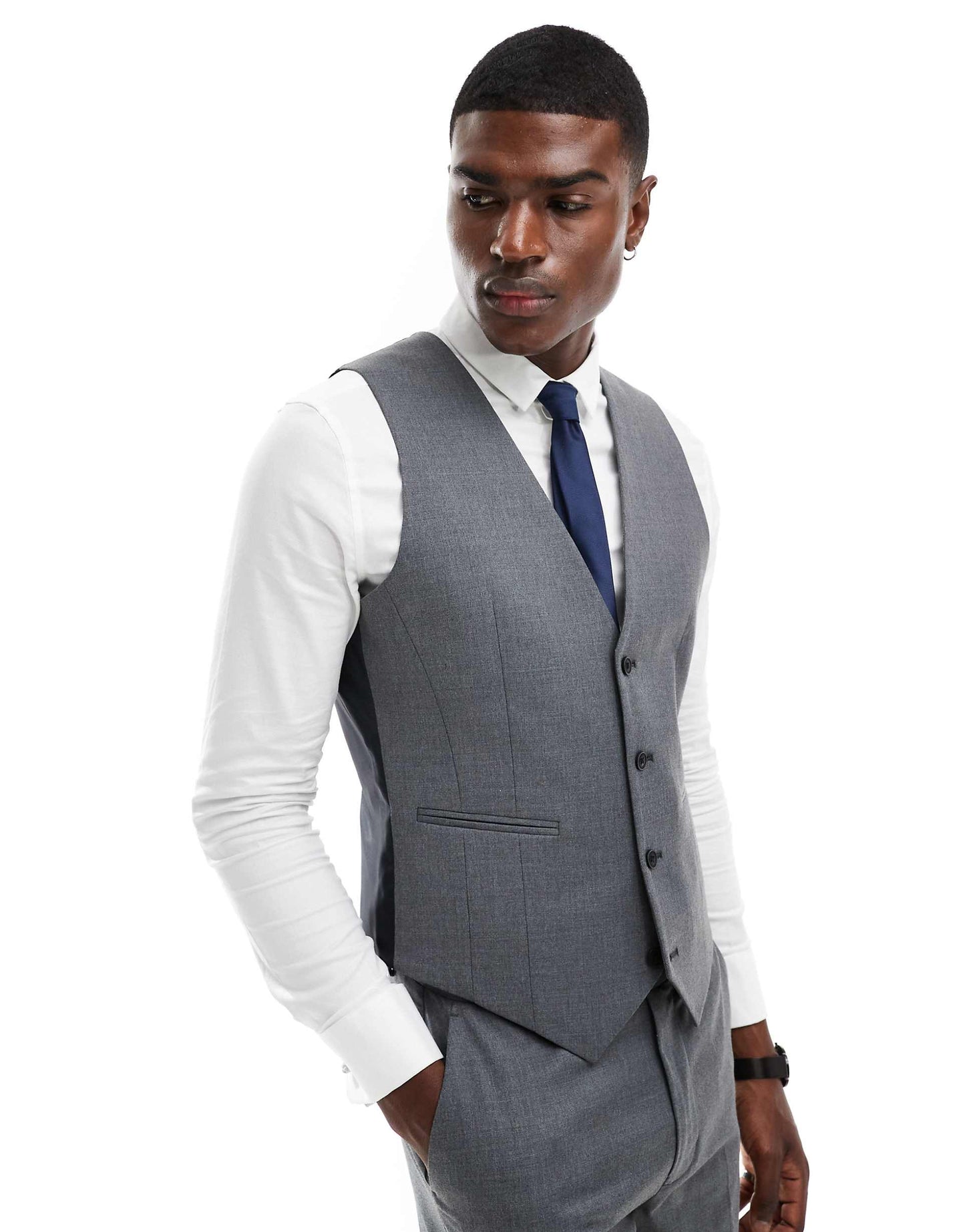 Slim Fit Suit Waistcoat With Wool