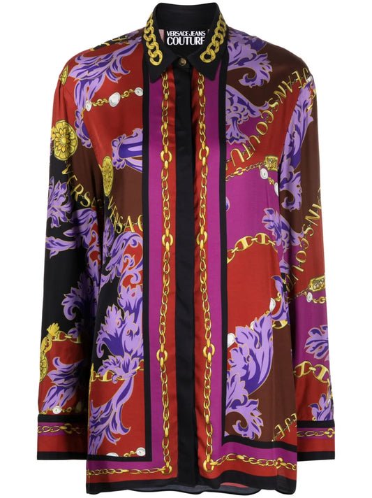 Chain Couture-Print Shirt