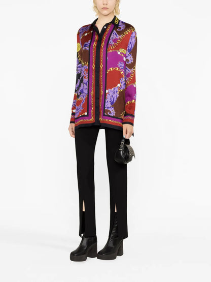 Chain Couture-Print Shirt