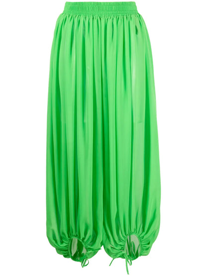 Pleated Cropped Balloon Trousers