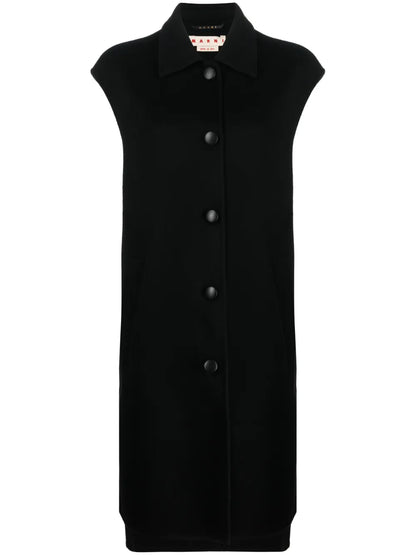 Asymmetric Virgin Wool-Cashmere Blend Coat