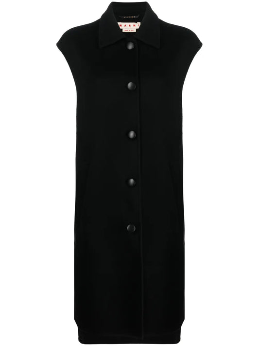 Asymmetric Virgin Wool-Cashmere Blend Coat