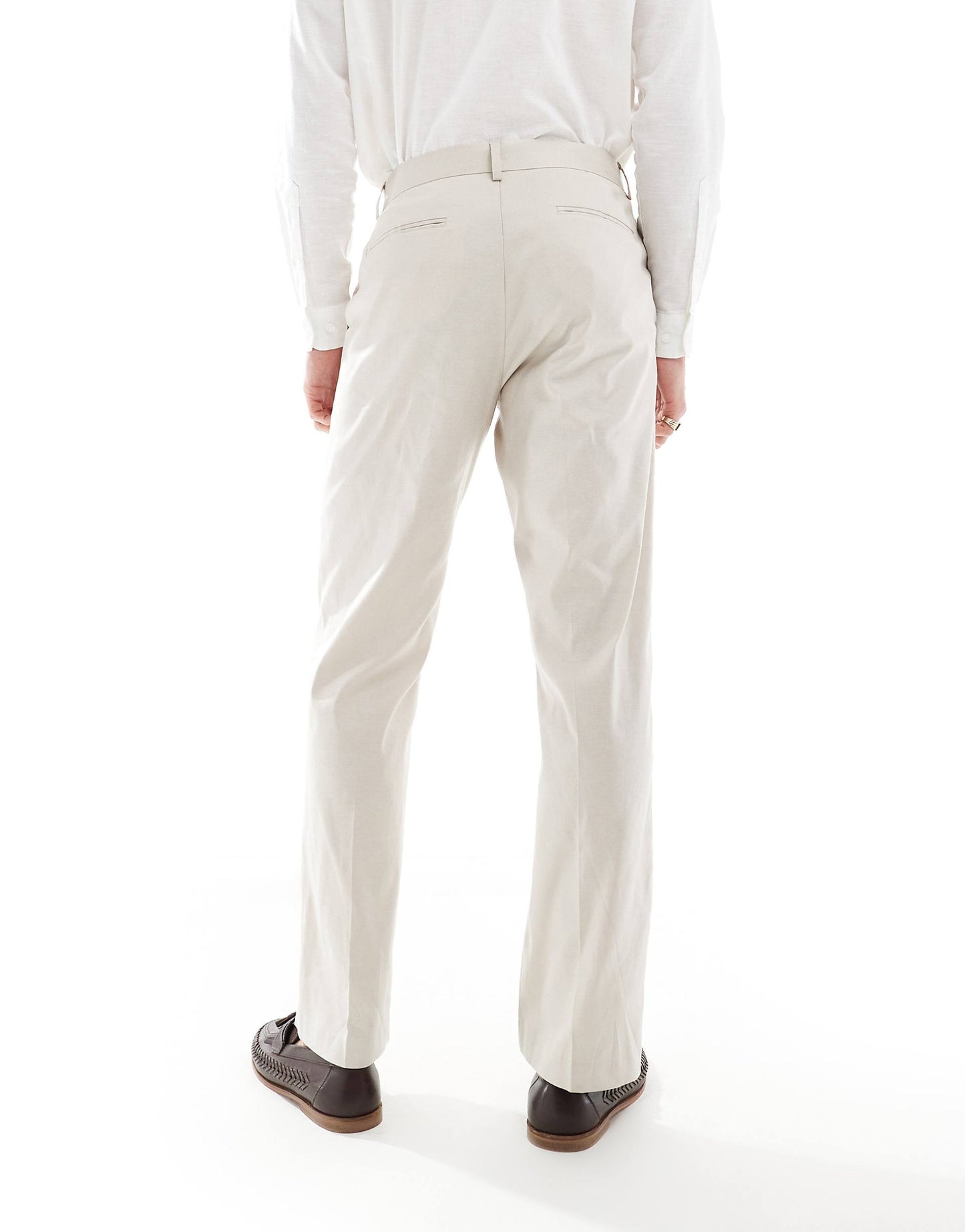 Straight With Linen Suit Trouser