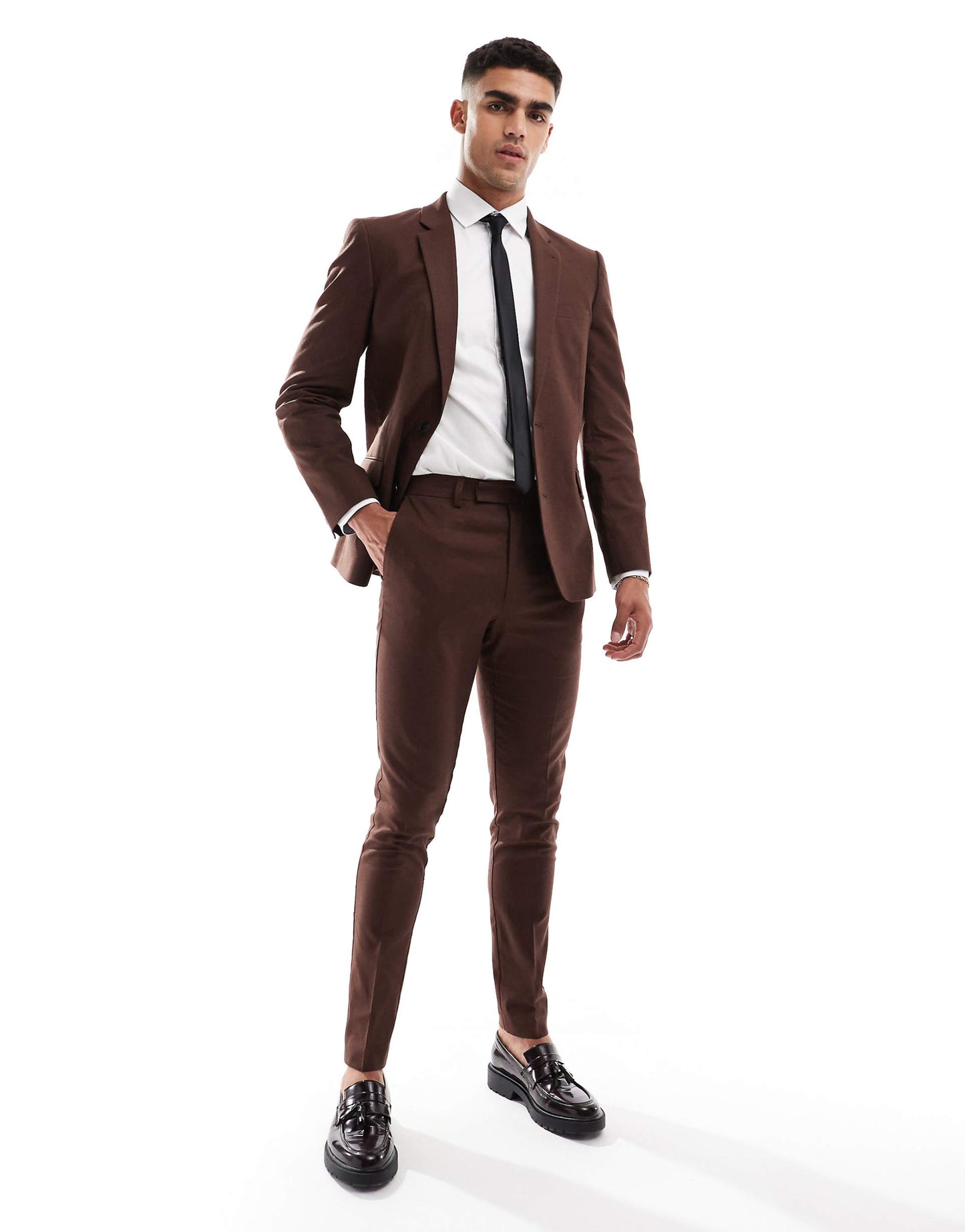 Skinny With Linen Suit Trouser