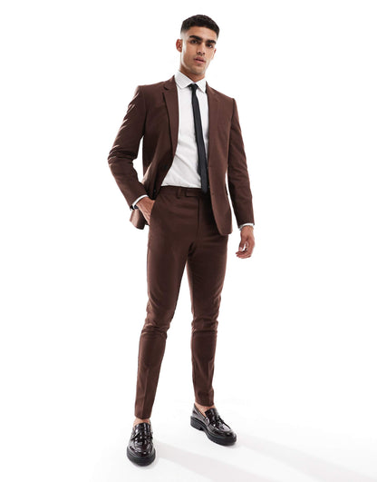 Skinny With Linen Suit Trouser