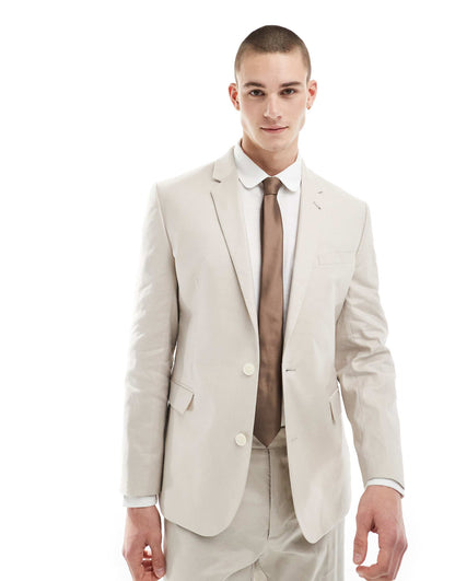 Slim With Linen Suit Jacket