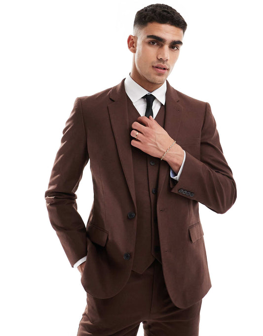 Skinny With Linen Suit Jacket