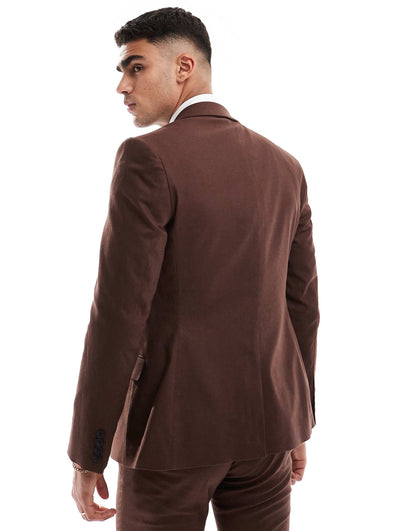 Skinny With Linen Suit Jacket