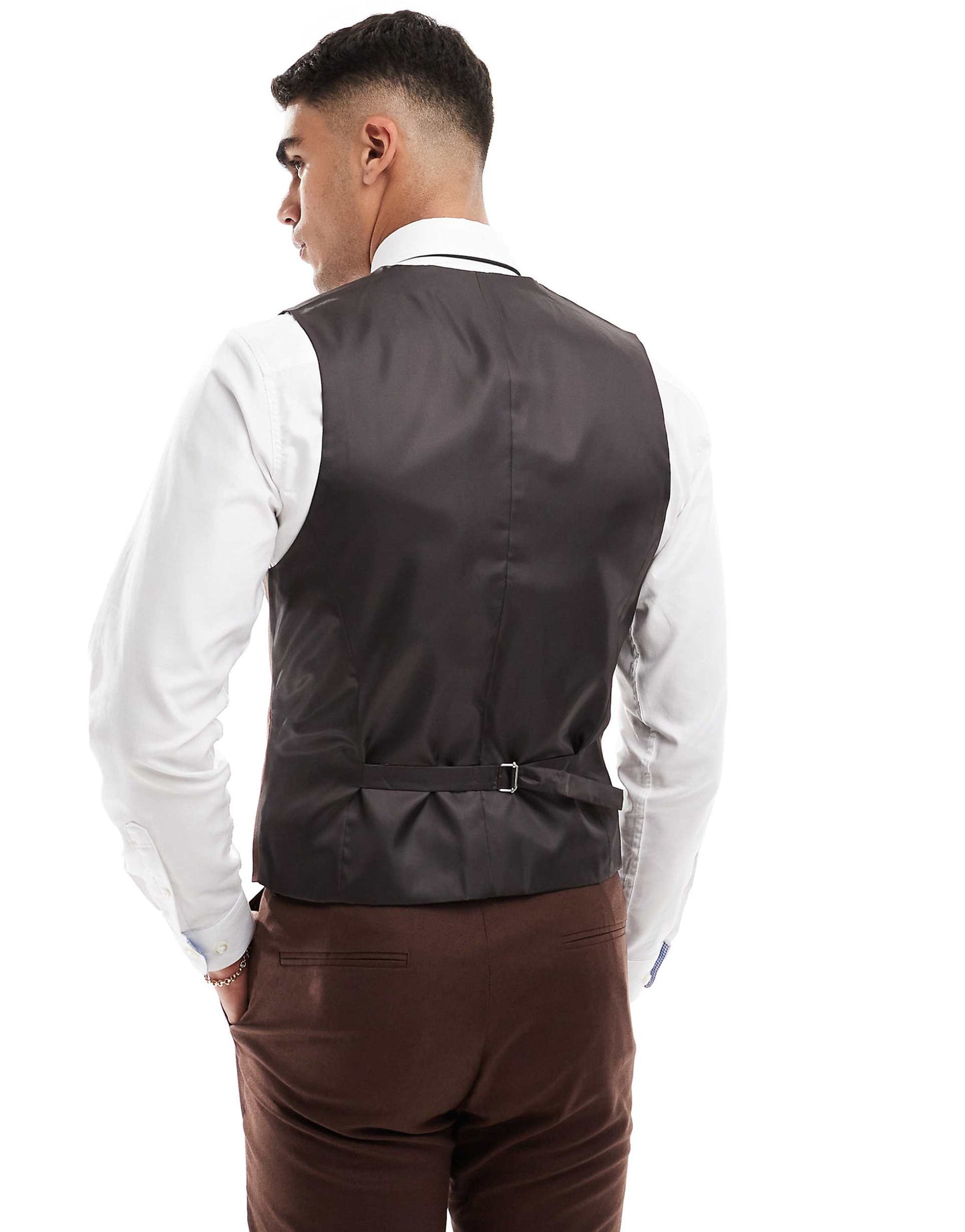 Skinny With Linen Suit Waistcoat